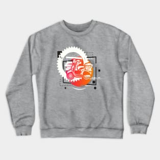 pizza delivery motorcycle Crewneck Sweatshirt